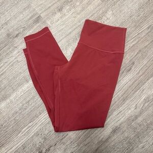 Lululemon Wunder Under HR Leggings Size 10 Red Luxtreme 25”‎ Yoga Gym